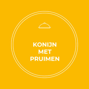 Konijn met pruimen